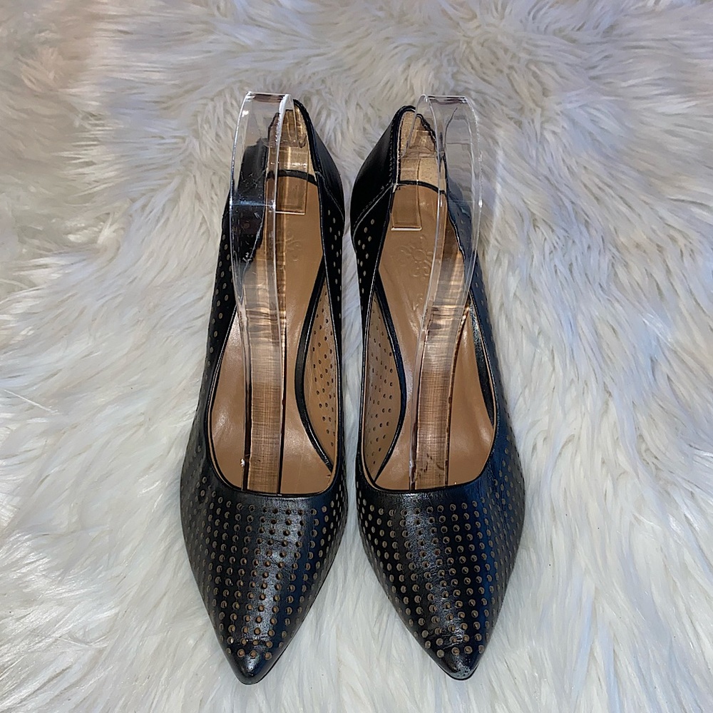 Riley black leather heels size 38
